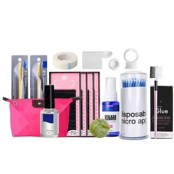 

Eyelash Extension Tool Kit False Eyelashes Tweezers Cotton Swabs Comb Grafting Eyelash Set