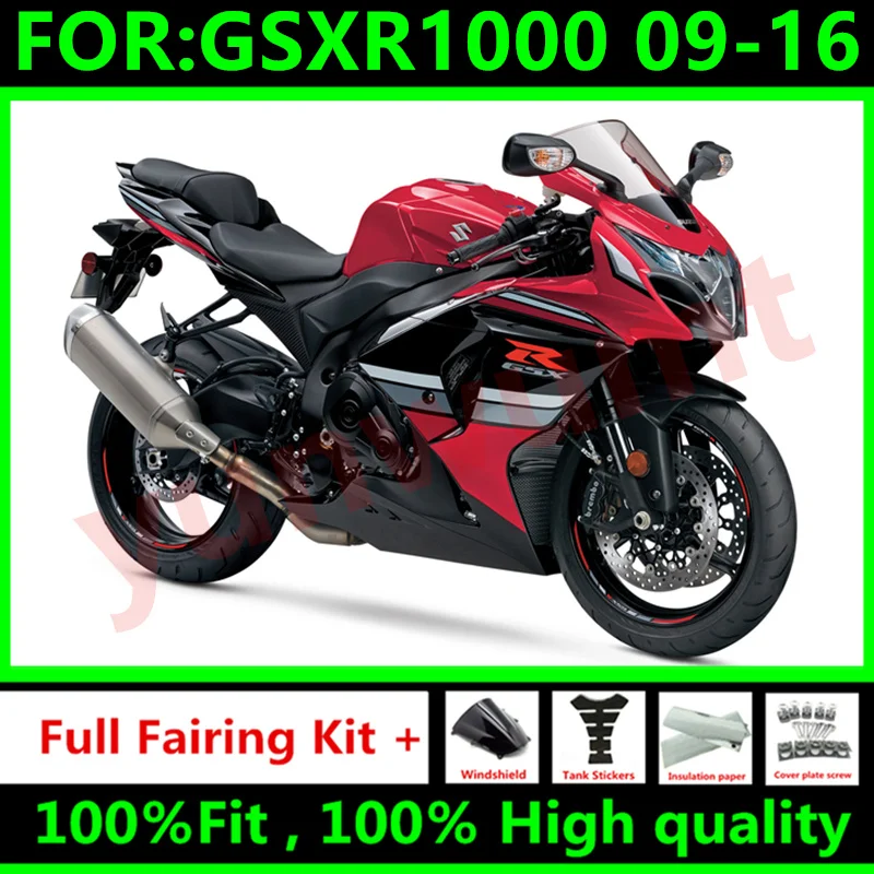 Nuevas motocicletas carenados kit de para Suzuki GSXR1000 K9 2009 2016 GSXR-1000 09 10 11 12 13 14 15 16 carenado de carrocería negro rojo