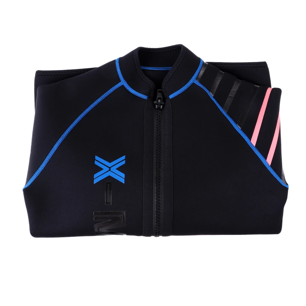 Premium Neoprene Men's 3mm Wetsuit Jacket Top Long Sleeve Front Zip Scuba Diving Wet Suit for Paddleboarding Kiteboarding