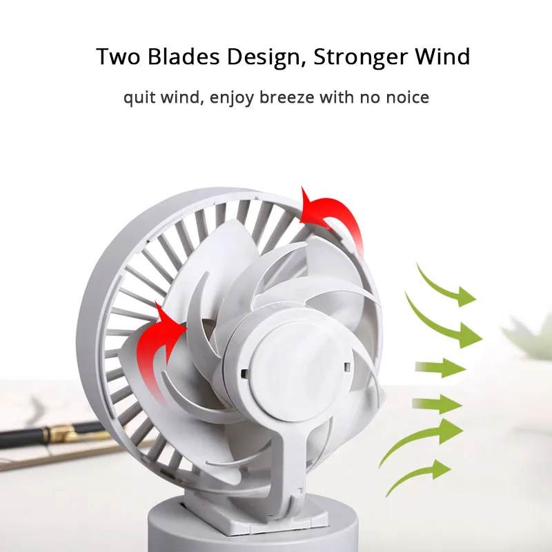 Mini Fan, Summer USB Fan, Creative Portable 2 Speed Computer PC Fan, Double Side Blades Blower, For Office Home Beach