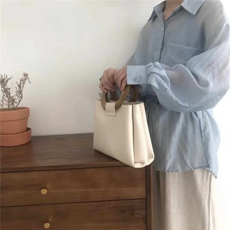 Корейская версия простой сумки, ручное круглое кольцо, одно плечо косой, новая женская сумка