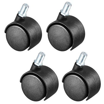 

uxcell Swivel Casters 1.45 Inch Nylon 360 Degree M8 x 13mm Threaded Caster Wheels for Furniture Chair , 4 Pcs