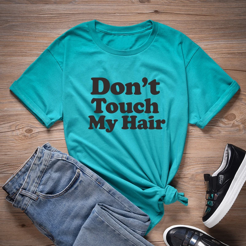 ONSEME Don't Touch My Hair футболки женская уличная Эстетическая футболка с надписью Melanin футболки Femme базовые простые буквы Топы