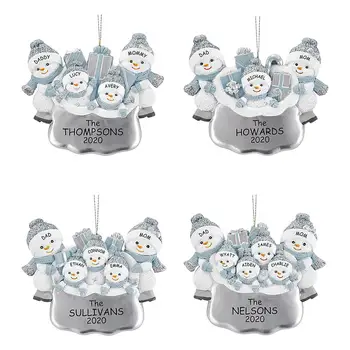 

Christmas Snowman Family Personalized Ornament Hanging Pendant