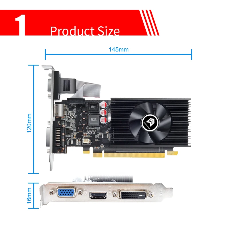 good video card for gaming pc LP graphics card original chip GT730 2GB 64BIT video card VGA for desktop computer mini case NVIDIA GT external graphics card for pc