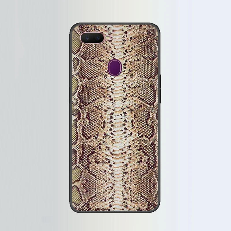 B9 Змеи кожаный силикон чехол для телефона для OPPO R17 R15 F11 F9 Pro R11s A77 R11 R9s F9 F7 A73 A83 A59 A39 A5 - Цвет: B9