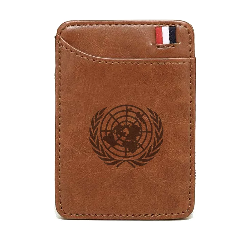 Классический модный кожаный бумажник в стиле ретро с символом США, мужской и женский кошелек с зажимами для денег и карт