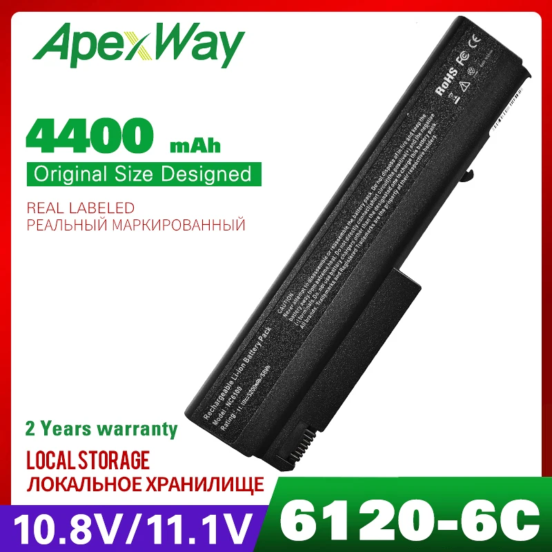 Apex Way 6 ячеек Аккумулятор для ноутбука HP COMPAQ бизнес ноутбук 6510b 6710b 6715b Nc6100 NC6110 NC6120