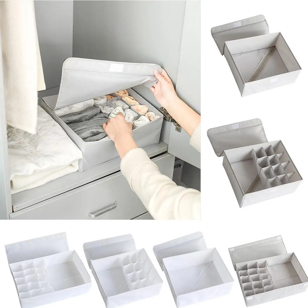 Women Fashion Portable Large Capacity Multiple Pockets Home Bra Storage Travel 1 Grid 13 16 Box | Дом и сад