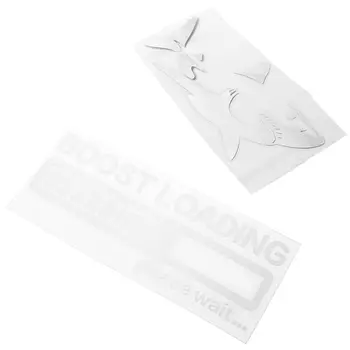

2 Pcs Shark Decorative Motorcycle Car Sticker Side Door Car Sticker and Decals White 20x9cm & 20x8cm