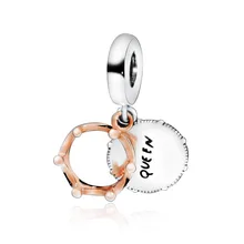 Новинка осени, серебряные бусины 925 пробы, королевская и Королевская корона, Висячие Подвески, подходят для оригинальных браслетов Pandora, Женские Ювелирные изделия DIY