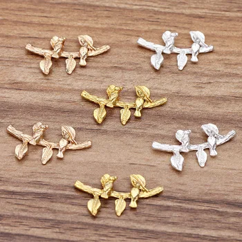 

100 Pieces/Lot 16x29mm Flower Branch Alloy Materia Embellishment Diy Jewelry Accessories
