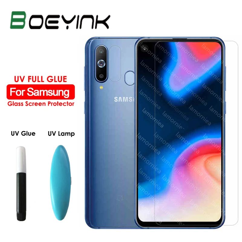 УФ полностью наклеиваемая поверхность закаленное Стекло для samsung Galaxy A30 A50 A10 M10 Экран протектор для samsung M10 M20 M30 M40 A40 A60 A70 A90 A80