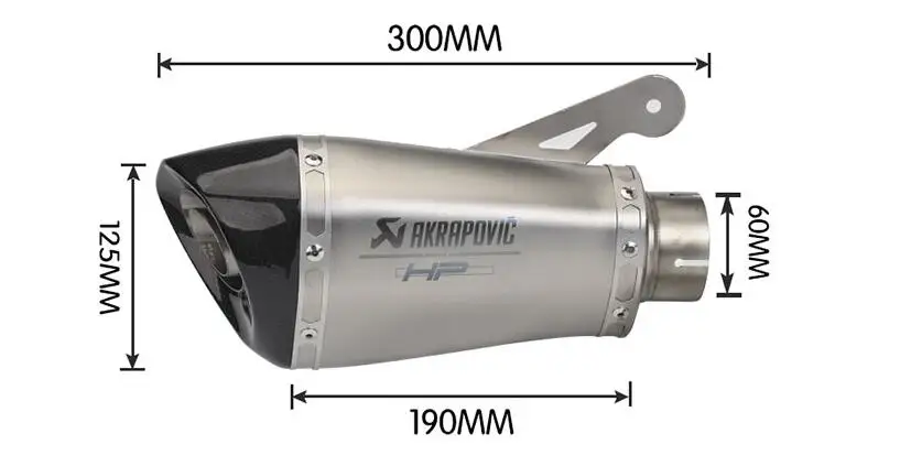 60 мм/65 мм Akrapovic S1000 S1000RR модифицированный глушитель съемный S1000 модифицированный Скорпион выхлопная труба 2010- год - Цвет: B  60MM