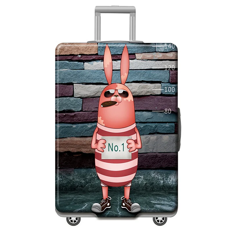 A-Luggage cover HMUNII мультфильм шаблон Дорожный чемодан защитный чехол для 18 ''-32'' багажный чехол Аксессуары для путешествий Эластичный Чемодан пылезащитный чехол - Цвет: A-Luggage cover