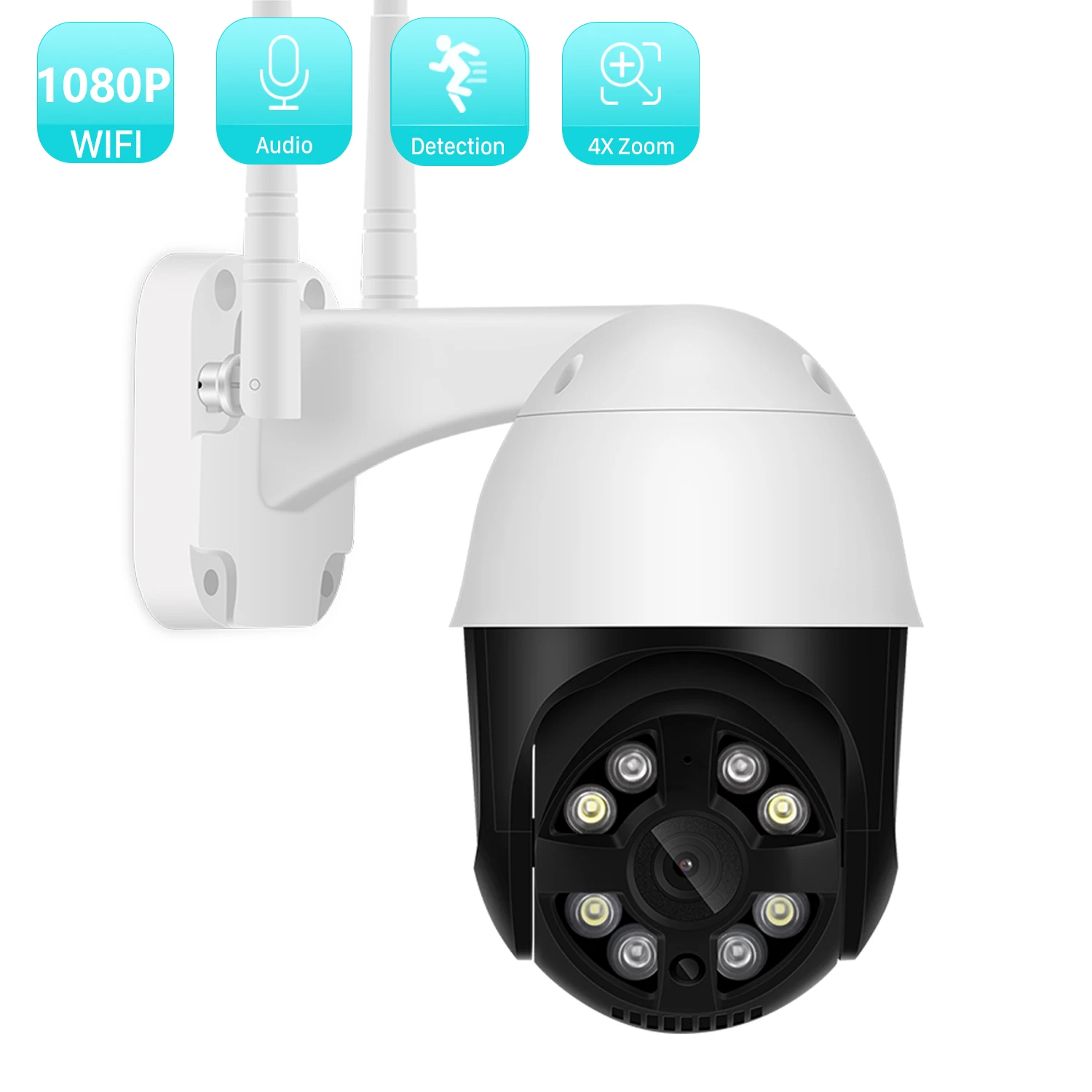 BESDER 1080P HD PTZ IP-камера Беспроводная двухсторонняя аудио 4-кратная камера с цифровым