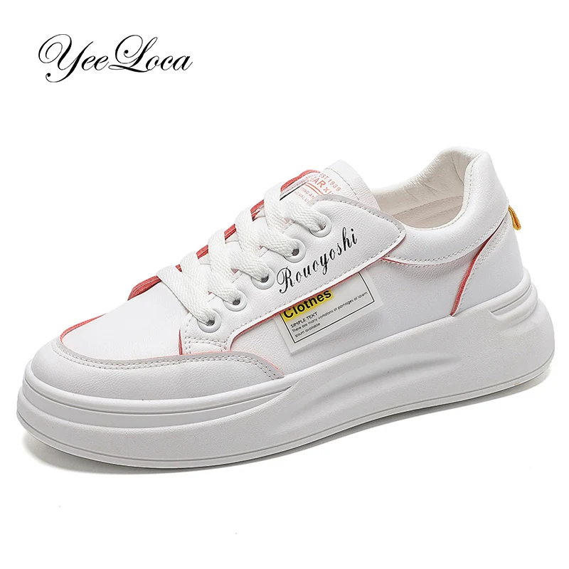 

Thick Bottom White Shoes Women's Summer New Platform Sneakers Fashion Women Sneakers Lace up Tenis Feminino Women Casual Shoes