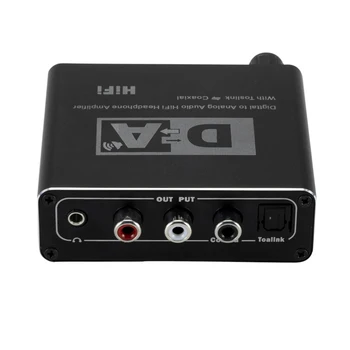 

192kHz DAC Converter Digital Optical Coaxial Toslink to Analog L/R RCA 3.5mm Jack Audio Converter Adapter With Volume Control