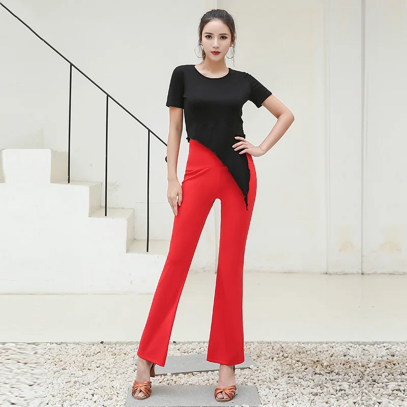 

Slim Latin Dance Costume Cha Cha Samba Rumba Tango Salsa Practice Wear Women Modern Dance Ballroom Dancing Outfit 2 Pcs DC2607