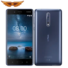 Nokia 8, разблокированный мобильный телефон 5,3 '', Восьмиядерный, 4 Гб ОЗУ, 64 Гб ПЗУ, двойная задняя камера 13 МП, LTE, отпечаток пальца, мобильный телефон Android