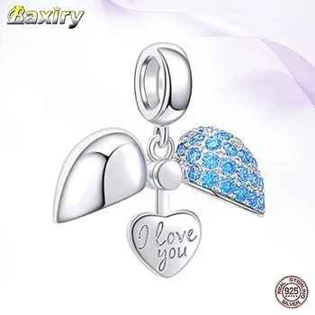 

New 925 Sterling Silver Pendant Heart Beads Fit DIY Charms Silver 925 Original 2020 Bracelet Clip Beads For Women Jewelry Making