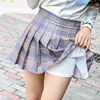 QRWR XS-3XL Plaid Summer Women Skirt 2022 High Waist Stitching Student Pleated Skirts Women Cute Sweet Girls Dance Mini Skirt ► Photo 3/6