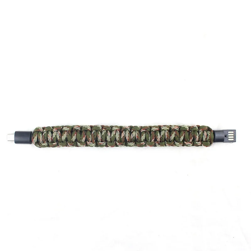 Уличный спасательный Паракорд нейлоновый браслет Паракорд USB кабель-браслет для телефонов аксессуары 6 цветов