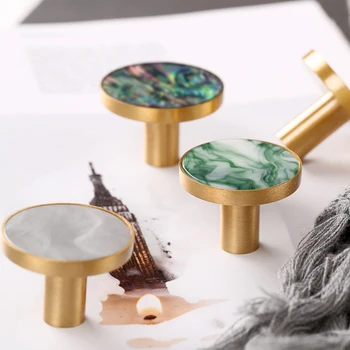 

Beautiful Diverse And Stable Brass Cabinet Handle Furniture Bedside Table Drawer Wardrobe Door Handle Single Hole Handle