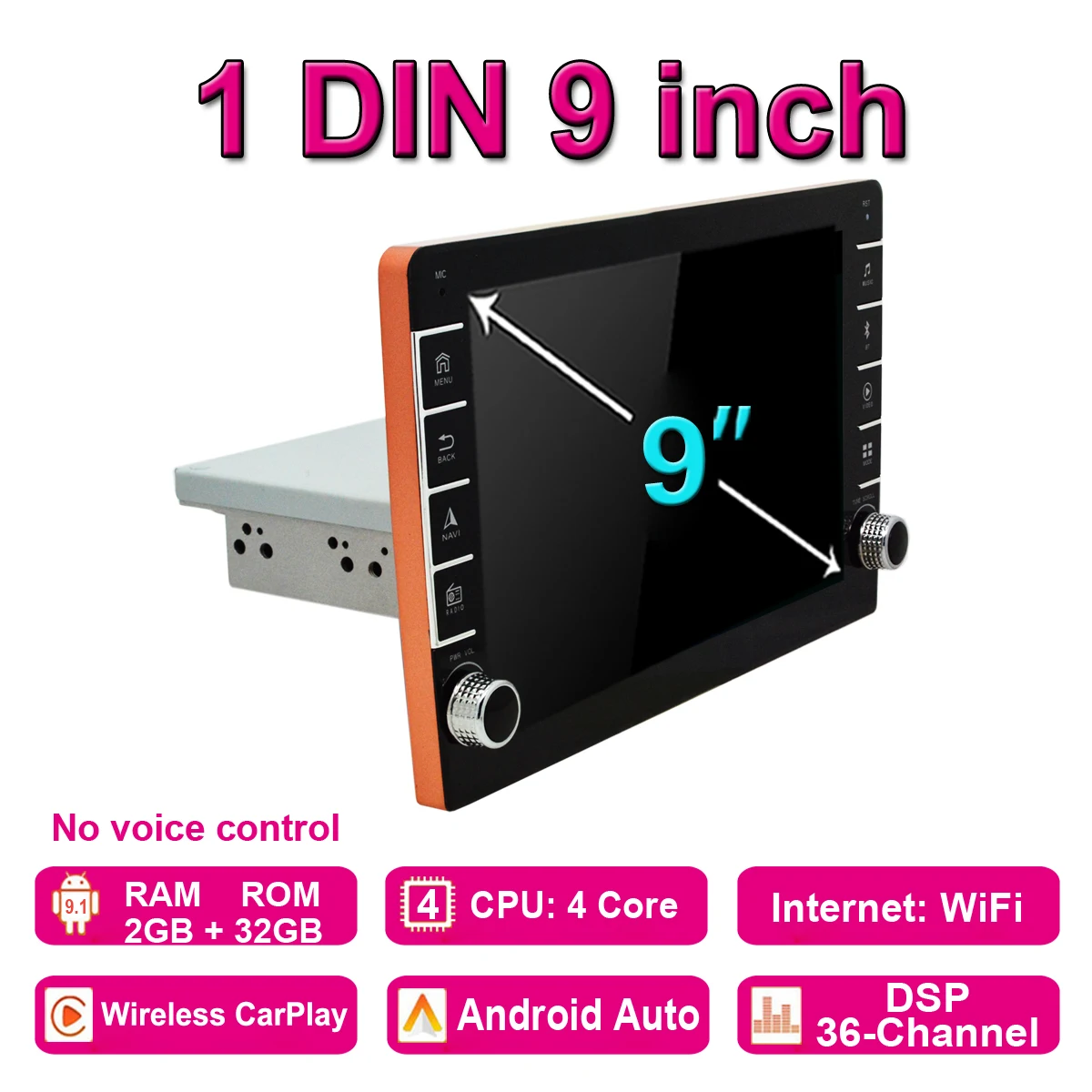 Universal 1 Din Car Multimedia Player 8/9 inch Touch Screen Android Car Radio Stereo BT GPS WiFi Audio Video Player pioneer car stereo Car Multimedia Players