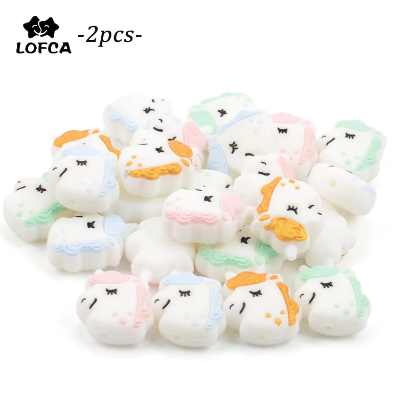 LOFCA 2 шт. силиконовые бусины искусственные животные не содержит Бисфенол А