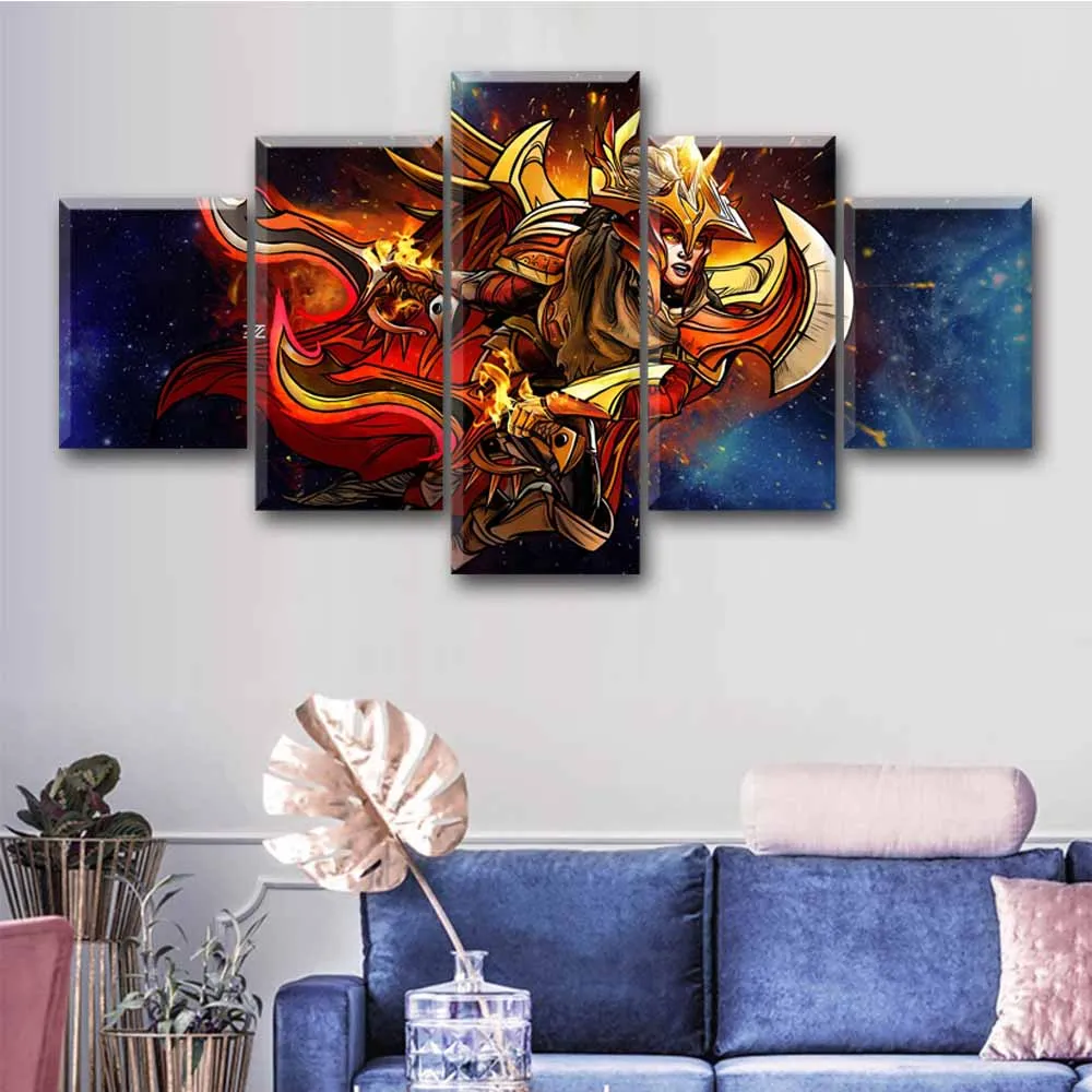  5 Pieces Canvas Painting DOTA 2 Invoker Home Decor For Living Room Printed Wall Art Game Poster Mod