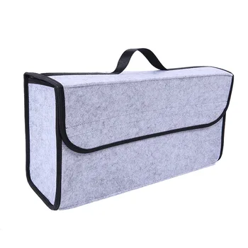 

Car Back Seat Storage Box Trunk Bag Vehicle Automotive Tool Bag Multi-Use Tools Organizer For Trunk Carpet Folding Emergency Box