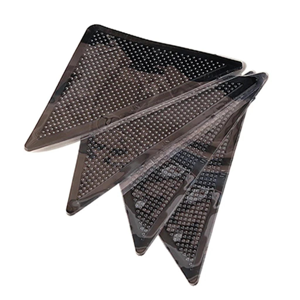 4PCS Rug Pad Carpet Mat Grippers Non Slip Washable Used On Different Tiles New