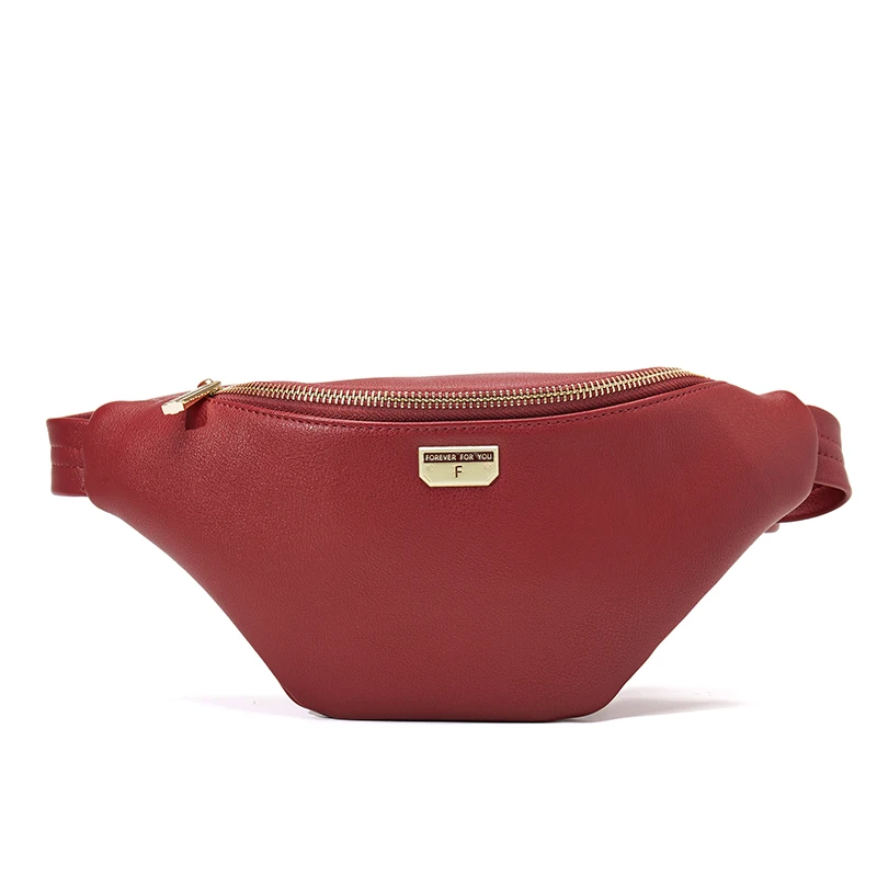 Новая мягкая кожаная женская поясная сумка, многофункциональная поясная и нагрудная сумка, Дамская поясная сумка на плечо, сумка на плечо, Женская поясная сумка - Цвет: Red