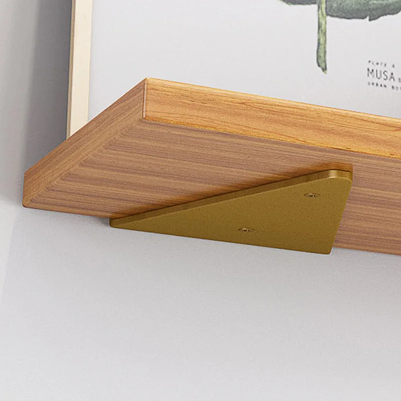 1pc Triangle Wall Bracket Fixed Tray Shelf Wall Mounted Wood Metal Straight Bracket Household