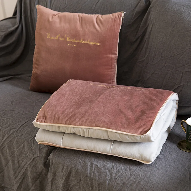 Multifunction Modern Embroidered Back Seat Cushion Home Bedding Blankets Plaid Kids Sleeping Quilt | Дом и сад