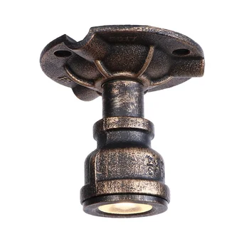 

NordicRetro Industrial Style Creative Bedroom Living Room Cafe Decoration Iron Water Pipe Ceiling Spotlight With LED Patch