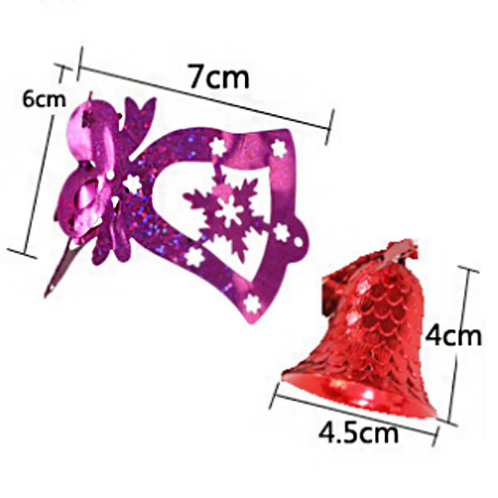 Подвески для рождественской елки, колокольчики, орнамент, цветы, рождественские колокольчики, гирлянды, декорации, рождественские, праздничные, новогодние, вечерние, детские игрушки A301024