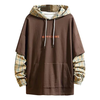 

Men Splicing Button Pullover Long Sleeve Hooded Sweatshirt Tops Blouse Slim Fit Casual Hoody Mens Hoodies Sweatshirts Y927