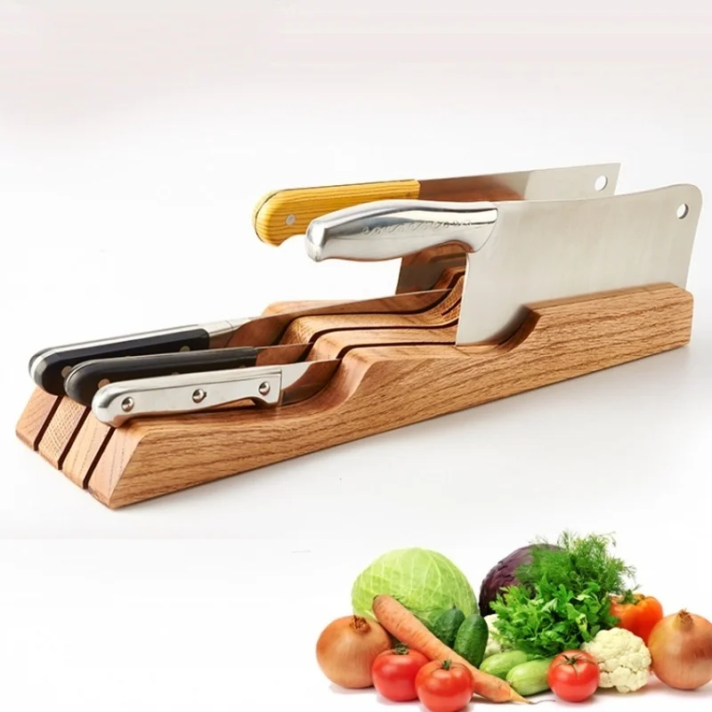 Творческий деревянная подставка для ножей куб ящики хранения багажа утвари нож