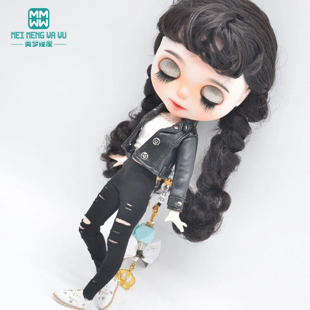 Leather Jacket For 28-30cm Azone 1/6 doll accessories doll clothes doll clothes accessories doll accessories