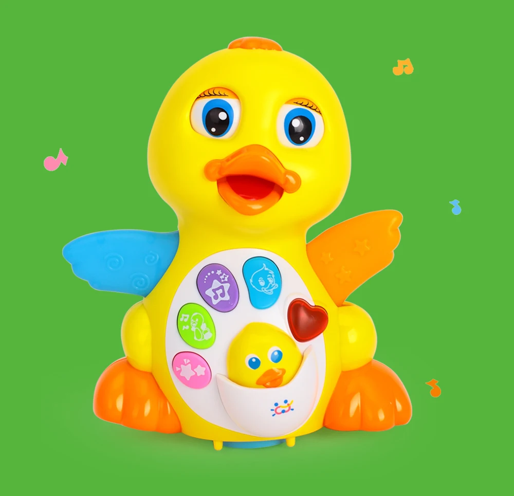 Детские игрушки EQ хлопки желтая утка поет танцы Младенческая музыка электрические универсальные игрушки для детей раннее образование