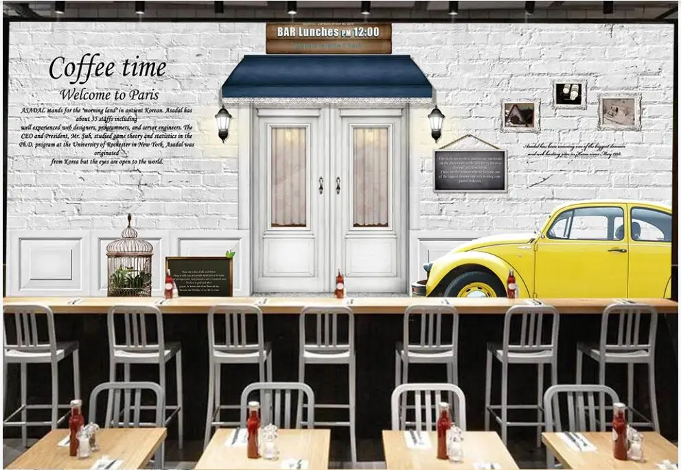 

Custom mural 3d wall mural on the wall Retro street view brick wall cafe background home decor photo wallpaper for walls 3 d