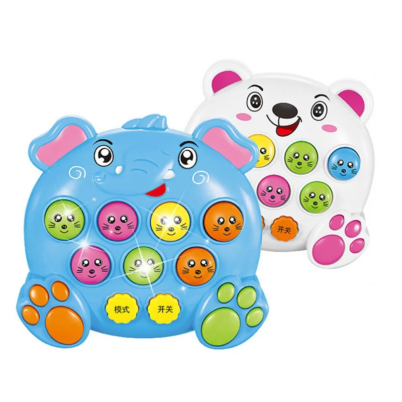 Светодиодный для раннего обучения детей игрушки Красочные Музыкальные игрушки для малышей развивающие инструменты игрушки дети играть стук хит хомяк