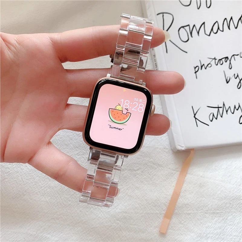 Полимерный ремешок для часов apple Watch 38 мм 42 прозрачная сталь correa watch 5 44 40 iwatch серия 4 3|Ремешки часов| |