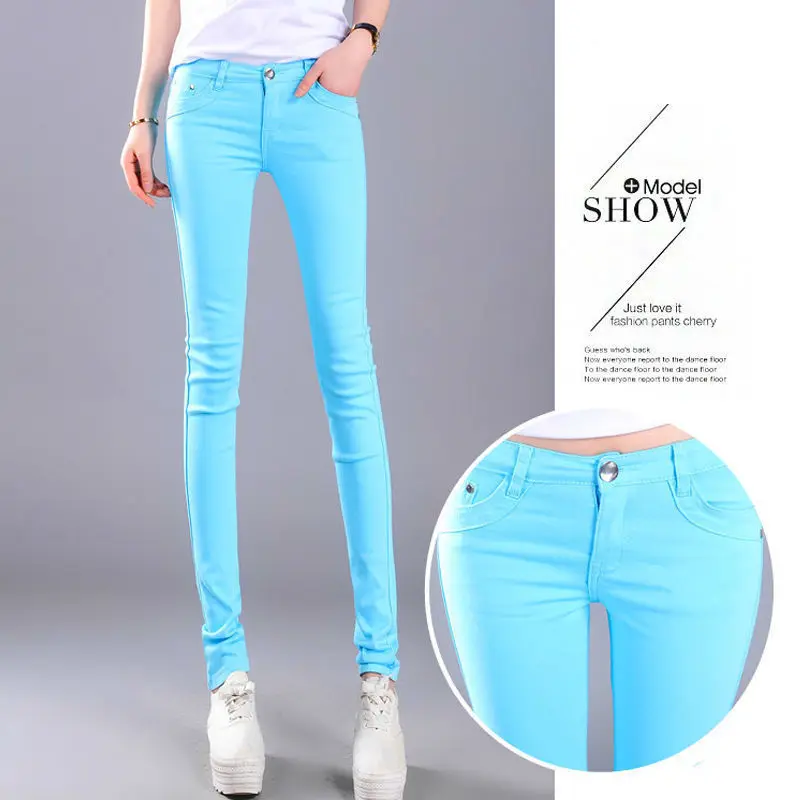 Farbige Damenhose, super bequeme Stretch-Pull-On-Klassiker-Röhrenhose, einfach in Komfort, schmale Stretch-Bleistifthose mit Tasche – Detail 25