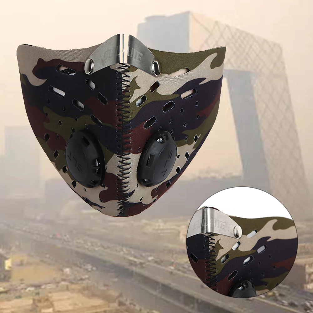 

Half Face Mask Bike Mask Sports Mask Anti-Dust Outdoor Sports Mask Carbon Protective Filter Air Pollutant for Bicycle Riding