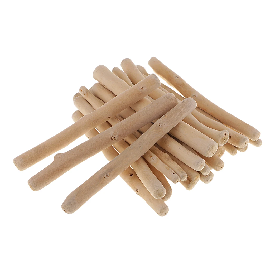 250g Natural Wood Log Sticks Natural Driftwood Rod Unfinished Wood Rods Decoration - 5.71 - 5.90inch
