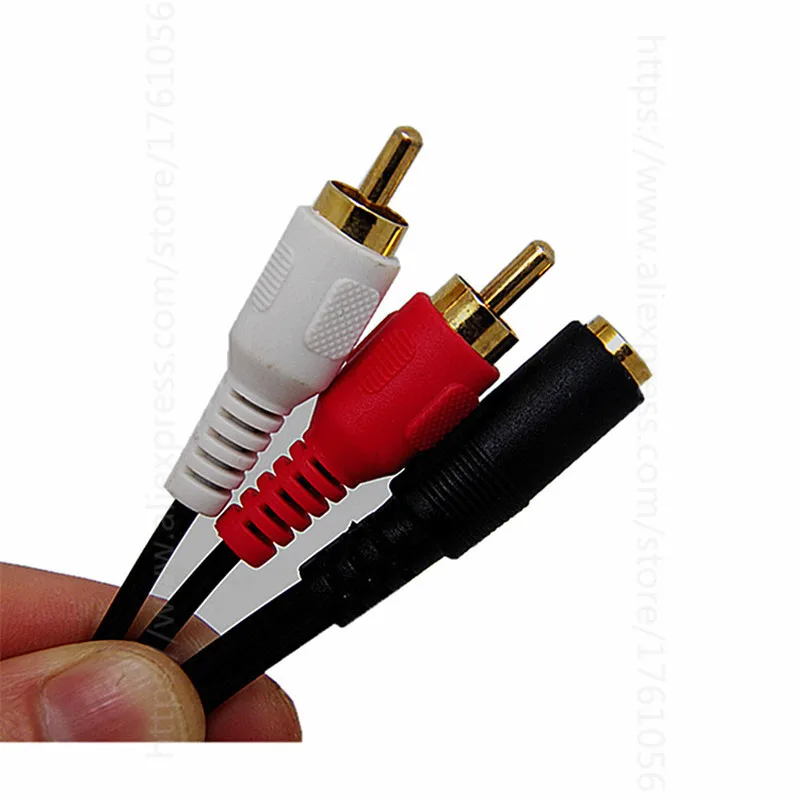 RCA кабель с 2rca на 3 5 мм aux для телефона домашнего кинотеатра DVD 2RCA кабель|Кабели VGA| |