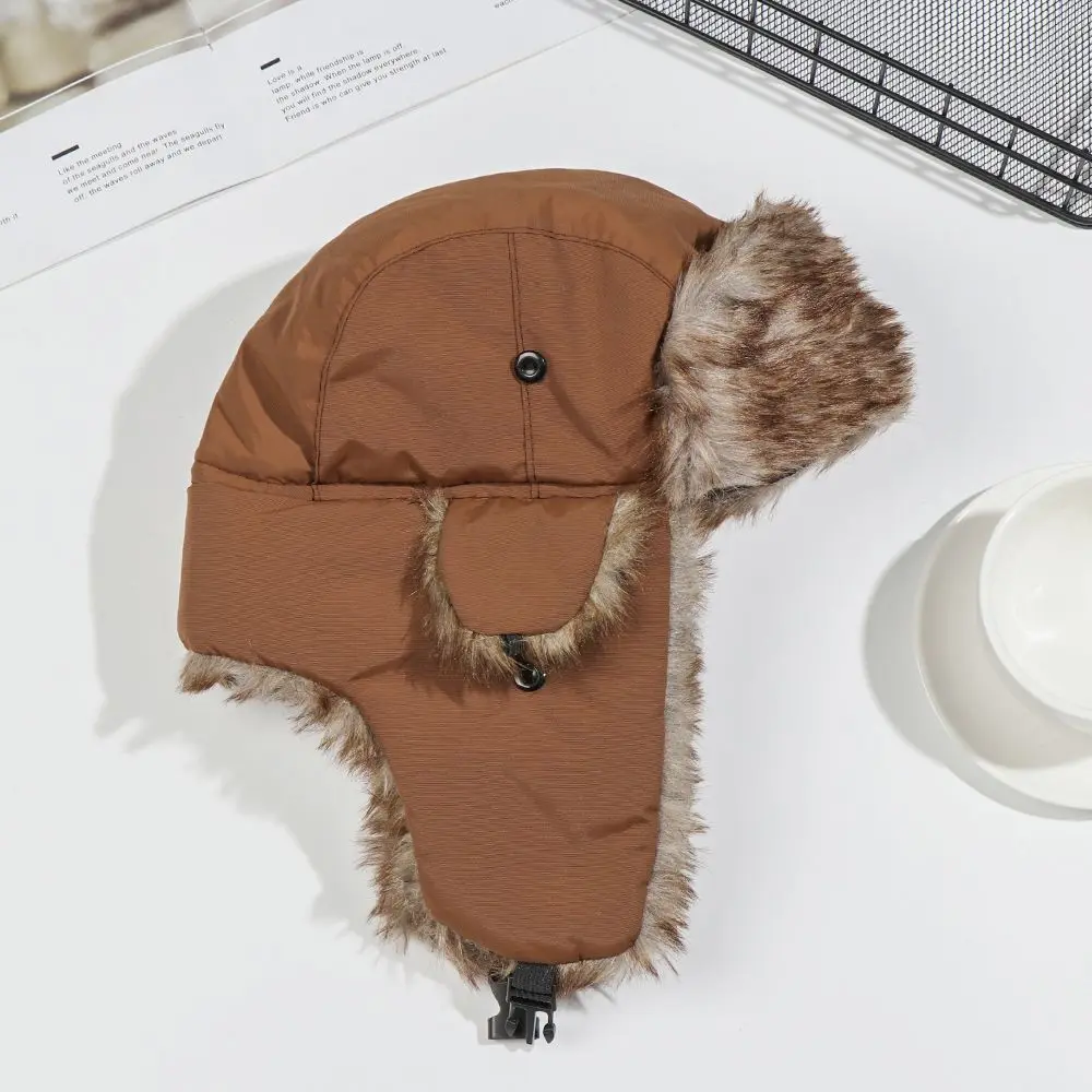 Men Women Trapper Bomber Hats Russian Ushanka Warm Winter Fur Earflap Ski Hat mens mad bomber hat